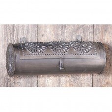Country new hanging Antiqued brushed punched tin candle box /storage tin / nice   382206882901